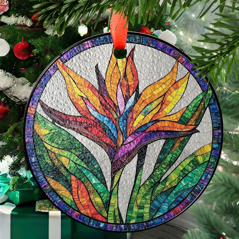 Bird of Paradise Stained Glass Suncatcher, Tropical Flower Art for Home ...