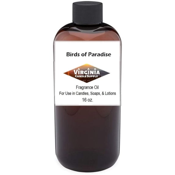 Bird of Paradise Type Fragrance Oil 16 oz Bottle for Candle Making, Soap Making, Tart Making, Room Sprays, Lotions, Car Fresheners, Slime, Bath Bombs, Warmers