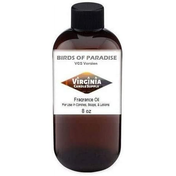 Bird of Paradise Type Fragrance Oil 8 oz Bottle for Candle Making, Soap Making, Tart Making, Room Sprays, Lotions, Car Fresheners, Slime, Bath Bombs, Warmers