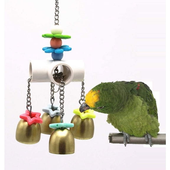 Bird Parrot Bells Toy with Sweet Sound for Budgie Parakeet Cockatiel Conure African Grey Lovebird