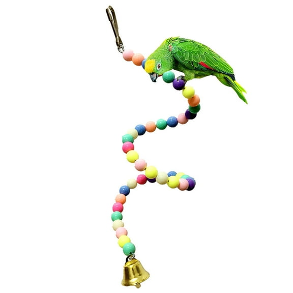 Bird Parrot Hanging Rope Toy Cage Climbing Swing Toy for Small Birds Parakeet Budgie, Interactive Bird Exercise Toy for Play Climb Balance Training Cage Accessories Fun Activity Toy