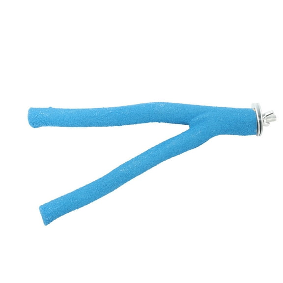 Bird Parrot Perch Stand Toy Paw Grinding Stick for Nails and Beak 7.9in