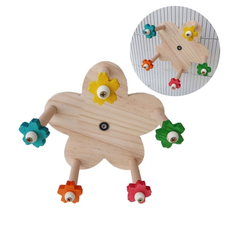 Bird Parrot Perch Wheel Toy 20cm Diameter for Finches Macaws Parakeet Parrot