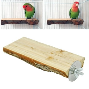 Bird Parrot Perches, Natural wooden bird Perch Stand Platform Paw Grinding Set Accessories for Parakeets, Cockatiels, Budgies, s , 5-6cm 18cm