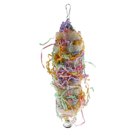 Bird Parrot Toys Hanging Bell Pet Bird Cage Swing Toy Hanging Toy for Parakeets Cockatiels, Conures, Macaws, Parrots, , Finches