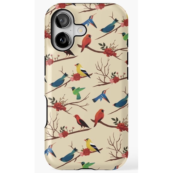Bird Pattern Avian Nature Wildlife Illustration Case for iPhone 11 12 13 14 15 16 17 Pro Max