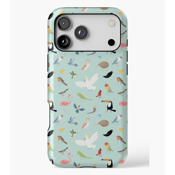 Bird Pattern M350, Case for iPhone 17/16/15/14/13/12/11 Pro Max – Stylish Unisex Protective Cover