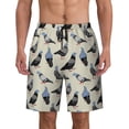 thumbnail image 1 of Bird Pattern Men'S Beach Pants Quick Dry Short Swim Trunks With With Pockets And Mesh Lining Swimwear Beach Bathing Shorts Medium, 1 of 1