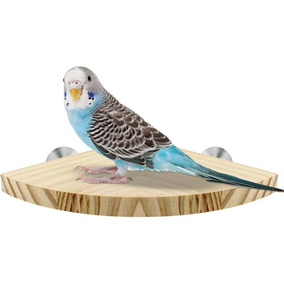 Bird Perch Corner Stand for Bird Cage Corner Platform Wood Bird Perches Corner Shelf Rest for Birds Parrots Cockatiels and Other Animal Pet Cages
