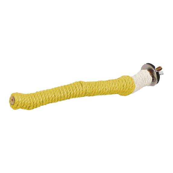Bird Perch, Lightweight Grinding Bird Perches for Cage - Bird Nail Trimming Perch for Healthy Beak & Feet 20cm (Yellow)