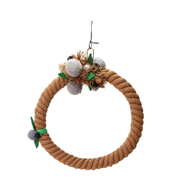 Bird Perch Parrot Swing Stand Hanging Rope Ring Cage Toy for Budgies Love Birds