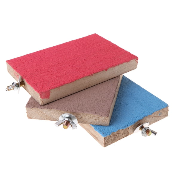 Bird Perch Platform Natural Stand Non Toxic Cage Stable Scrub Station for Parakeet Finch