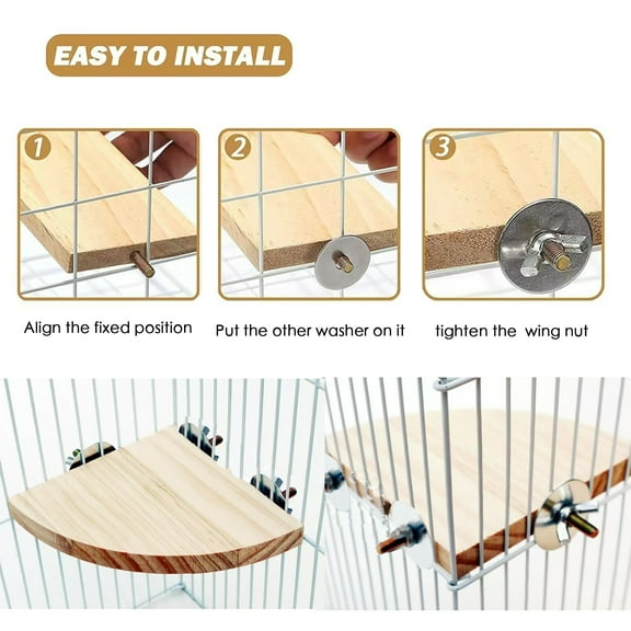 Bird Perch Platform Stand,Wood Perch Bird Platform Parrot Stand Playground Cage Accessories for Small Animals Rat Hamster Gerbil Rat Mouse Lovebird Finches Conure Budgie Exercise Toy