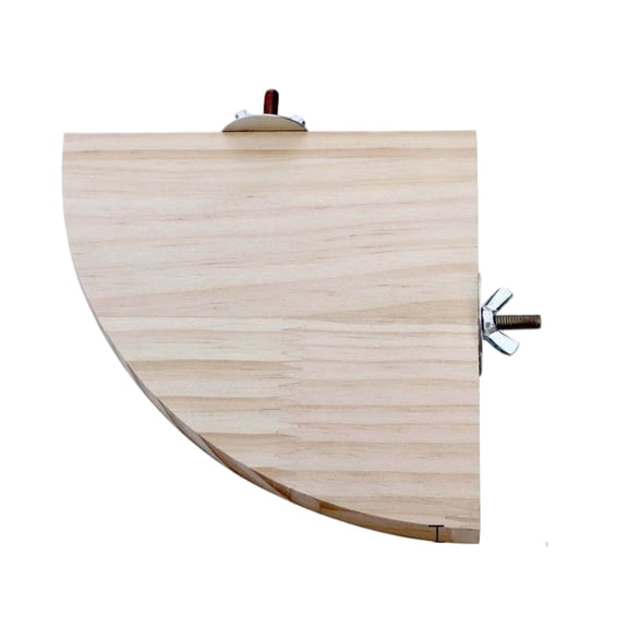 Bird Perch Platform Stand Wooden Parrot Perch Fan Shape Parrot Stand Flat Perches for Bird Cages Corner