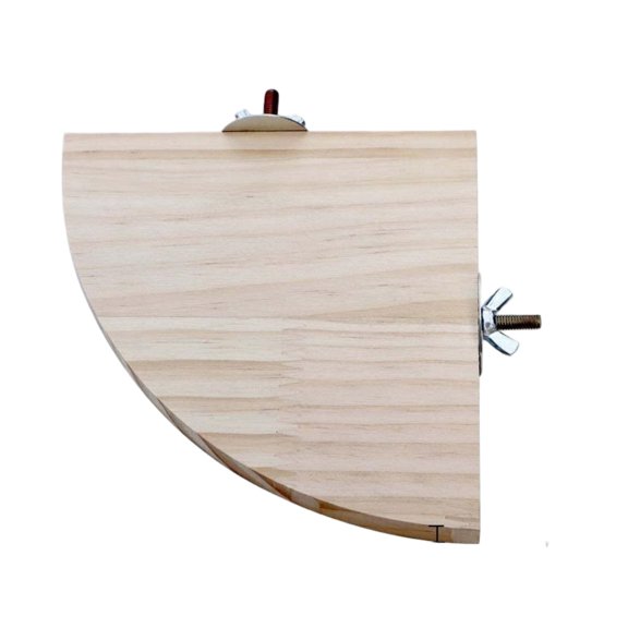 Bird Perch Platform Stand Wooden Parrot Perch Fan Shape Parrot Stand Flat Perches for Bird Cages Corner