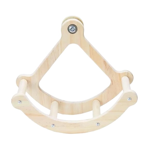 Bird Perch Swing Parrot Rocking Toy Wooden Construction for Parakeets Cockatoos Small Medium Birds