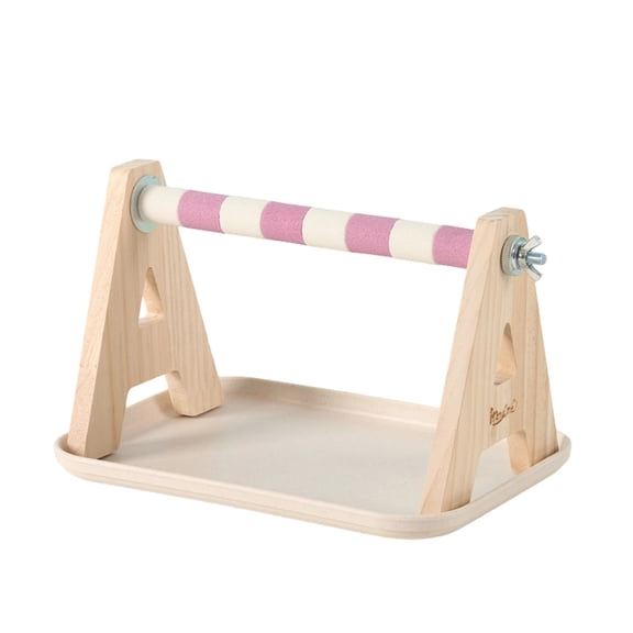 Bird Perch Training Stand With NonSlip Base Texture Surfaces For Multiple Parrots Climbing Beak Trimming Activity Fun