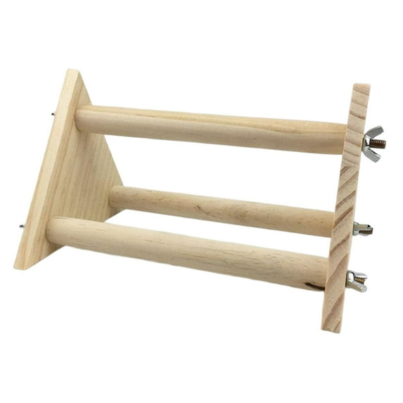 Bird Perch Wood Stand Toy Parrot Play Stand Platform Bird Cage Branch Perch Accessories for Parakeets Canaries Cockatiels Lovebirds