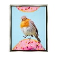 thumbnail image 1 of Bird Perched Sprinkled Donut Animals & Insects Graphic Art Luster Gray Framed Art Print Wall Art, 1 of 6