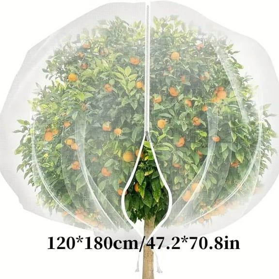 Bird, Pest, and Deer Barrier Mesh Fruit Tree Protective Net Bags - PE Material with Zipper and Drawstring - Insect and Cicada Protection Nets for Apple Trees and Blueberry Bushes
