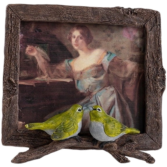 Bird Photo Frame Retro Bird Frame Resin Picture Frame with Mount Bird Art Frame Ornament Cute Photo Frame Decor For Living Room Decor