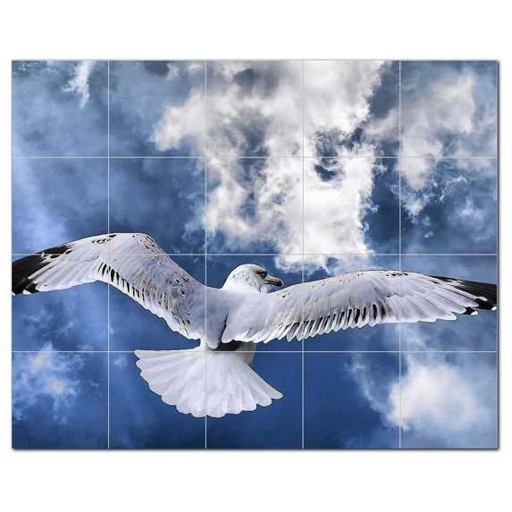 Bird Picture Ceramic Tile Mural Kitchen Backsplash Bathroom Shower, 404153-M54
