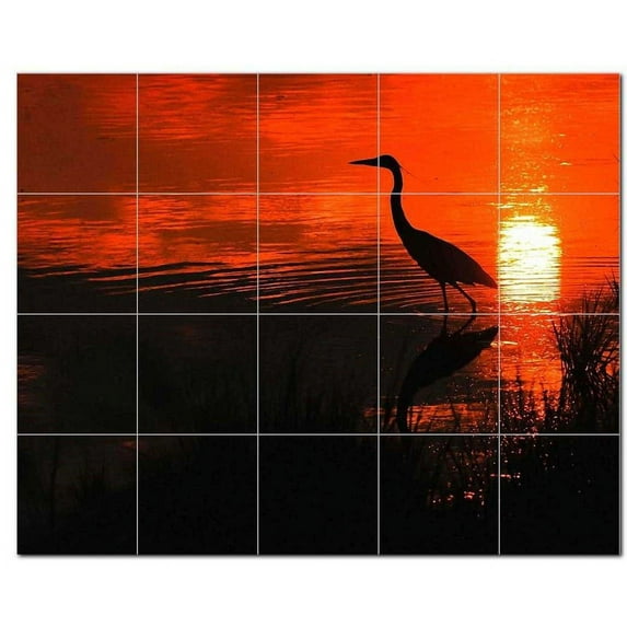 Bird Picture Ceramic Tile Mural Kitchen Backsplash Bathroom Shower, 404163-L54