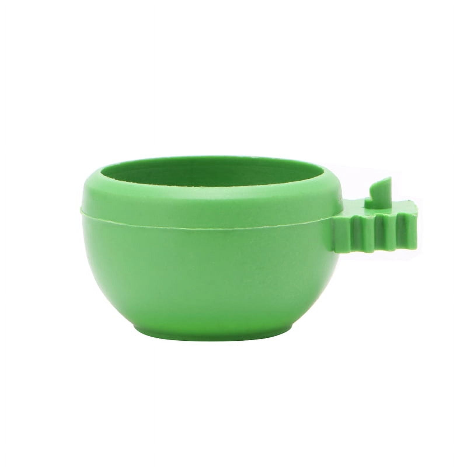 Bird Plastics Feeding Bowl with Handle Food Cup Water Dish for Parrot