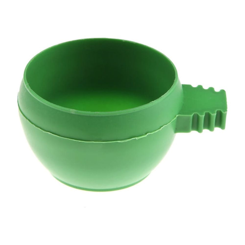 Bird Plastics Feeding Bowl with Handle Food Cup Water Dish for Parrot