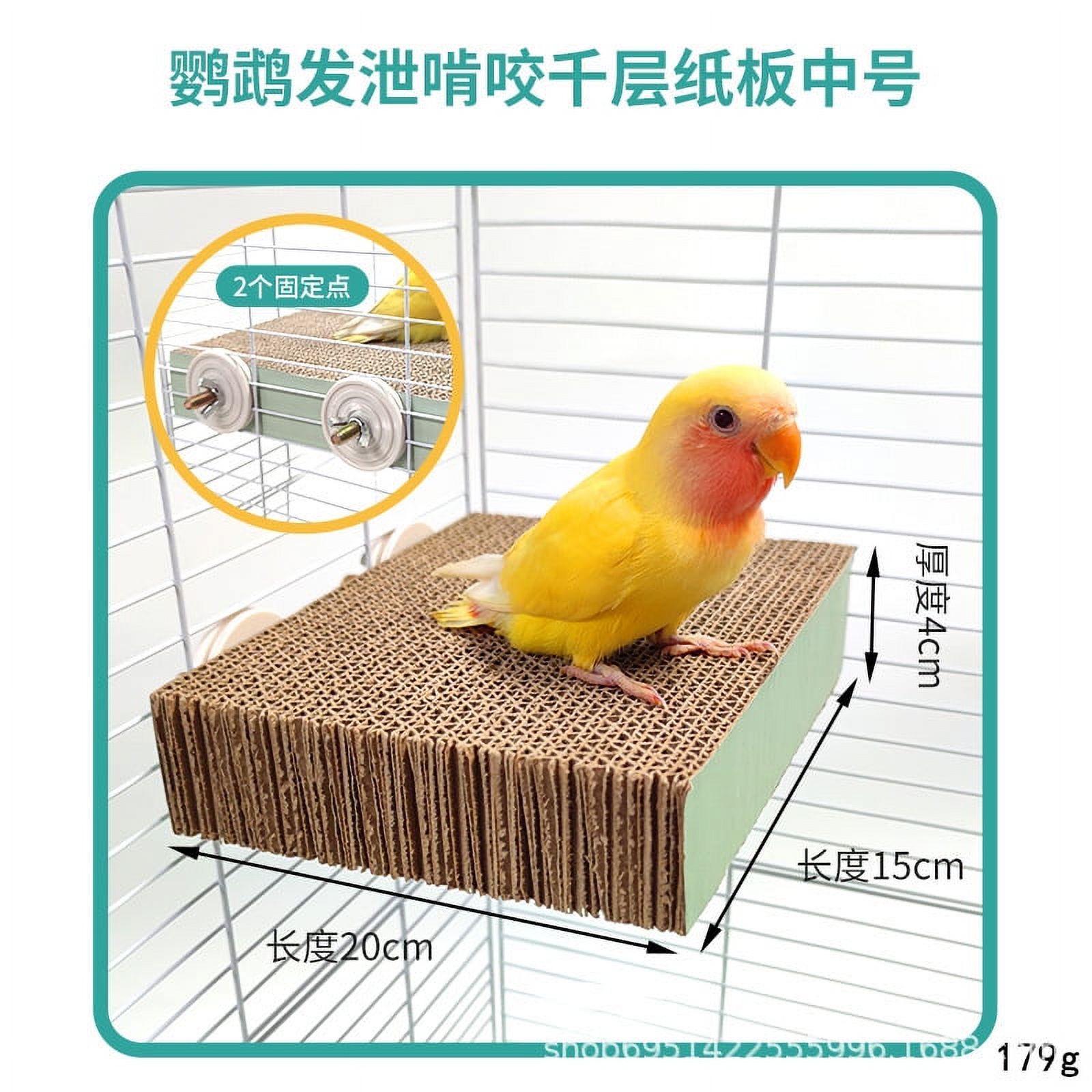 Bird Platform Perch Stand Corrugated Paper Budgie Parrot Perch