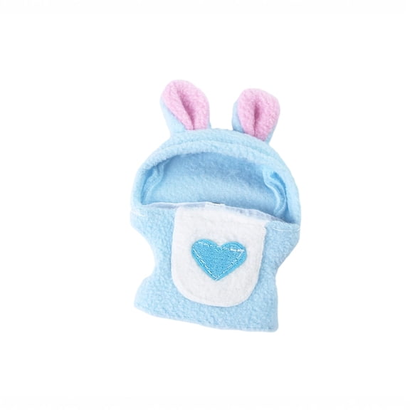 Bird Plush, Bunny Clothes, Heart Patch, Pet Clothes, Patch, Pet Ear, Small Rabbit, Light Blue, 8X5 In, 1 Pc, Cold Season Outerwear