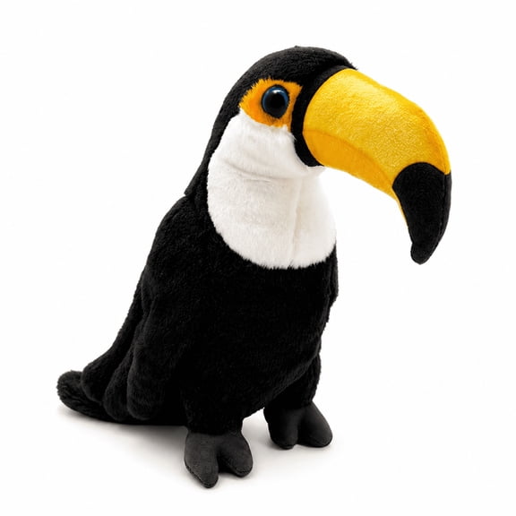 Bird Plush Toy, Soft Stuffed Parrot Macaw Cockatoo Flamingo Toucan Decor Gift