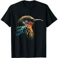 thumbnail image 1 of Bird Portrait Colourful Art Animal Motif Bird Black oversized loose and comfortable T-Shirt, 1 of 3