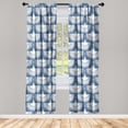 thumbnail image 1 of Bird Print Window Curtains, Simplistic Monochrome Symmetric Look Open Wings Traditional Motif, Lightweight Decor 2-Panel Set with Rod Pocket, Pair of - 28"x84", Slate Blue and White, by Ambesonne, 1 of 3