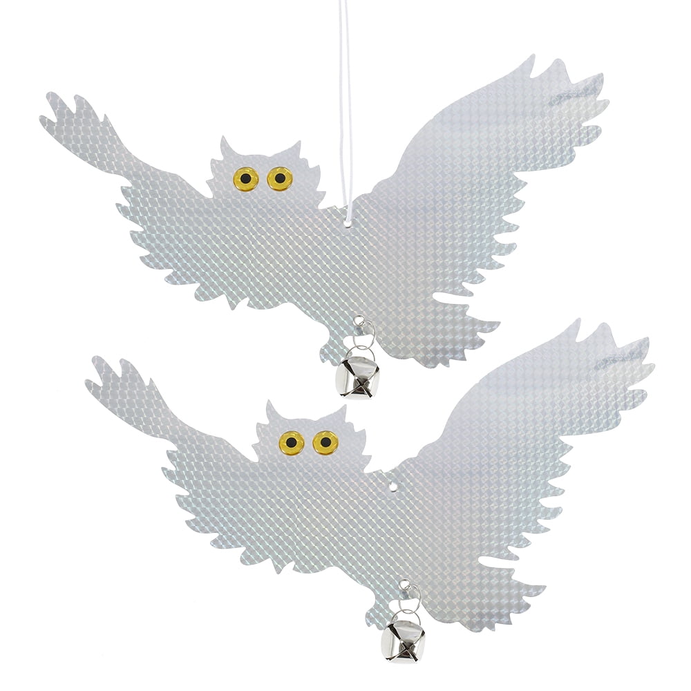 Bird Repellent Owl Shape Discs Reflective Pigeon Control Scarer Decoy
