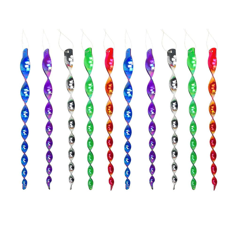 Bird Repellent Reflective Scare Rods,12 Inch Wind Twisting Scare Rods