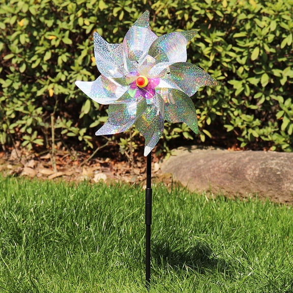Bird Repeller Pinwheels Reflective Sparkly Bird Deterrent Windmill Protect Garde