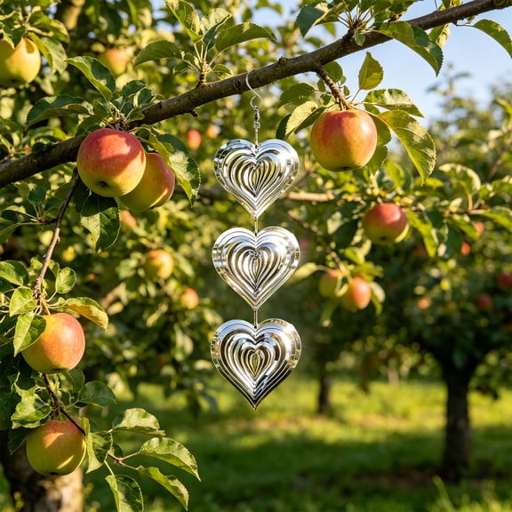 Bird Repeller Spinner, Deters Birds with Reflective Rotation, Hanging Deterrent, Safeguards Fruit Trees and Prevents Crop Damage for Patio, Balcony, and Garden.