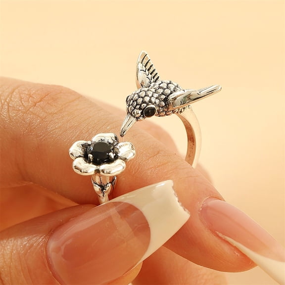 Bird Ring Vintage Style Animal Jewelry Statement Knuckle Wrap Ring for Women Men Unisex Boho Chic Fashion Accessories Gift Idea for Christmas Birthday Anniversary Holiday Present