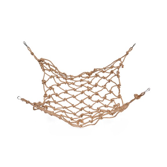 Bird Rope Net Swing Climbing Ladder Parakeet Perch Hammock with 4 Hooks Chew for Cockatoo