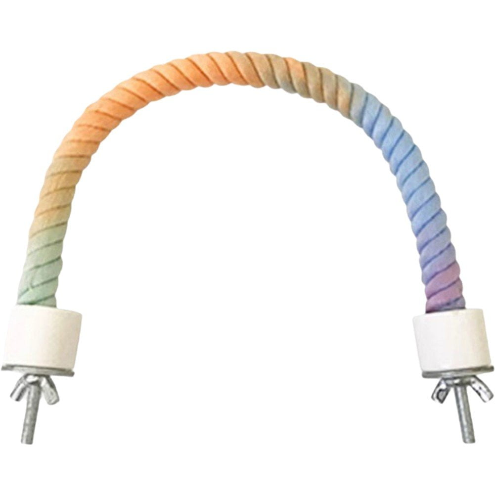Bird Rope Perches Birdcage Swing Toys Colorful Cotton Standing Rope ...