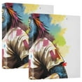 thumbnail image 1 of Bird Rugby Player Football 3 Ring Binders 1.5 inch Hardcover File Folders with Interior Pockets A4 Size Organizer for School Office Hospital, 1 of 8