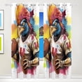 thumbnail image 1 of Bird Rugby Player Football Black Out Curtains 84 Inch Length for Bedroom Living Room Windows 2 Panels Set, 1 of 1