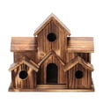 thumbnail image 1 of Bird'S Nest Creative Rural Outdoor Parrot Bird'S Nest Villa Type Bird Feeder Wooden Crafts, 1 of 7
