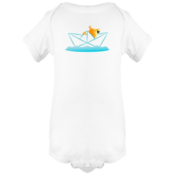 Bird Sailing In A Paper Boat Bodysuit Infant -Image by Shutterstock,  Newborn