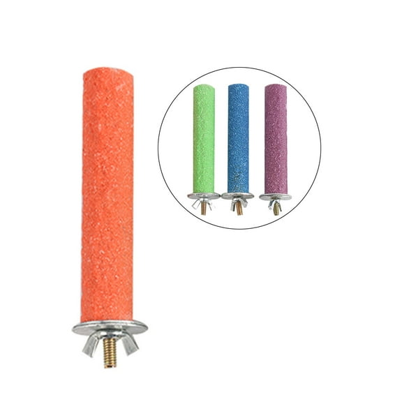 Bird Perch Stand Beak & Paw Grinding Colorful Standing Sticks Sand Surfaces for Small Birds for Cage