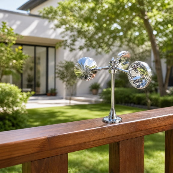 Bird Scare Reflective Device,360°Rotation Wind Powered Bird Deterrent Reflective Device for Outdoor,Ideal for Driving away Pigeon,Woodpeckers and Seagull