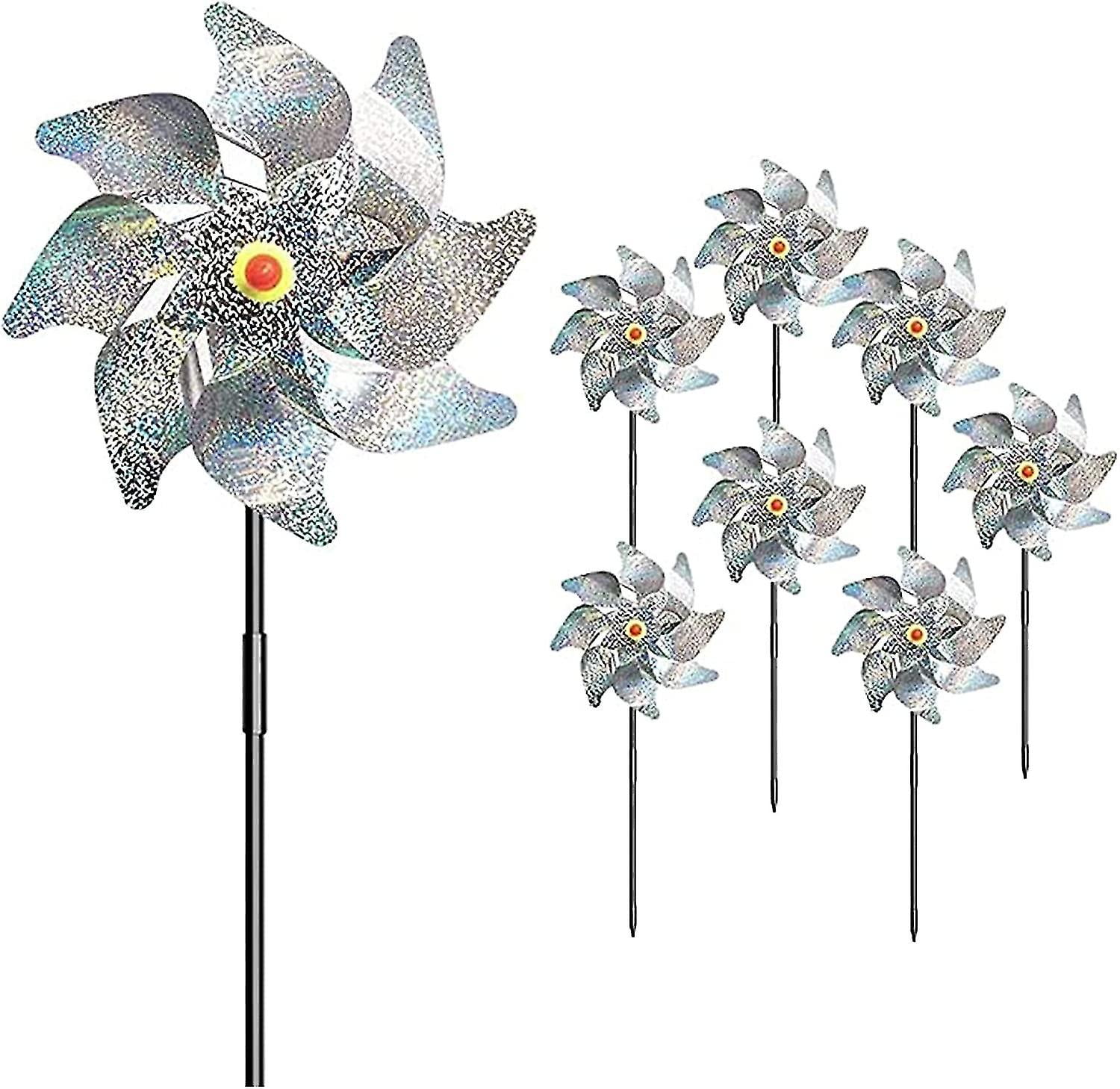 Bird Scarer Garden Decorative Element, 8 Pieces Bird Repellent Windmill ...