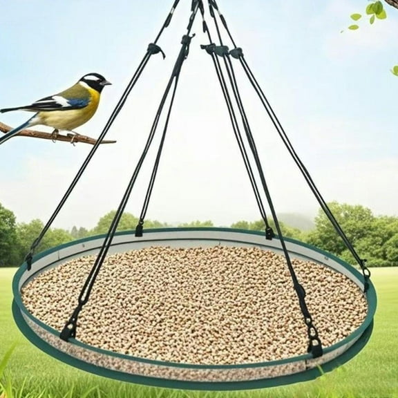 Bird Seed Catcher Tray, Hanging Hoop Outdoor Garden Hanging Tray for Bee Feeder Birds Lover Gardener Farmer Backyard, Diameter 30inch