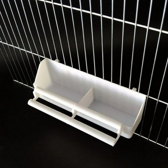 Bird Seed Food Feeding Cups Plastic Hanging Bowl for Poultry Parrot Pigeon Parakeet Budgie Cage